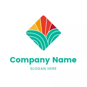 ロゴ作成デザインです。シンプルワークスシンプルサンライズ日の出をイメージしたロゴマークです