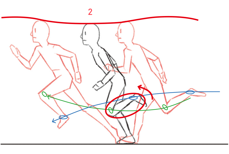 走る人シルエット イラストの無料ダウンロードサイト「シルエットAC」