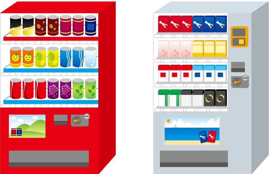 自動販売機シルエット イラストの無料ダウンロードサイト「シルエットAC」