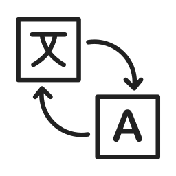白い背景に黒い翻訳者のアイコン。チャットの吹き出しの外国語会話アイコン。翻訳のコンセプト。ベクターイラスト」のベクター画像素材 ロイヤリティフリー1501588157Shutterstock