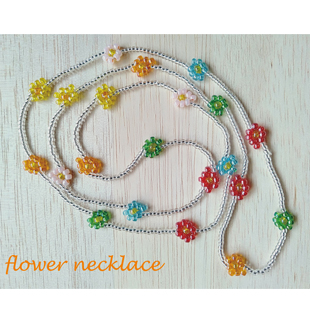テグス編み お花のブレスレットの作り方🌼
