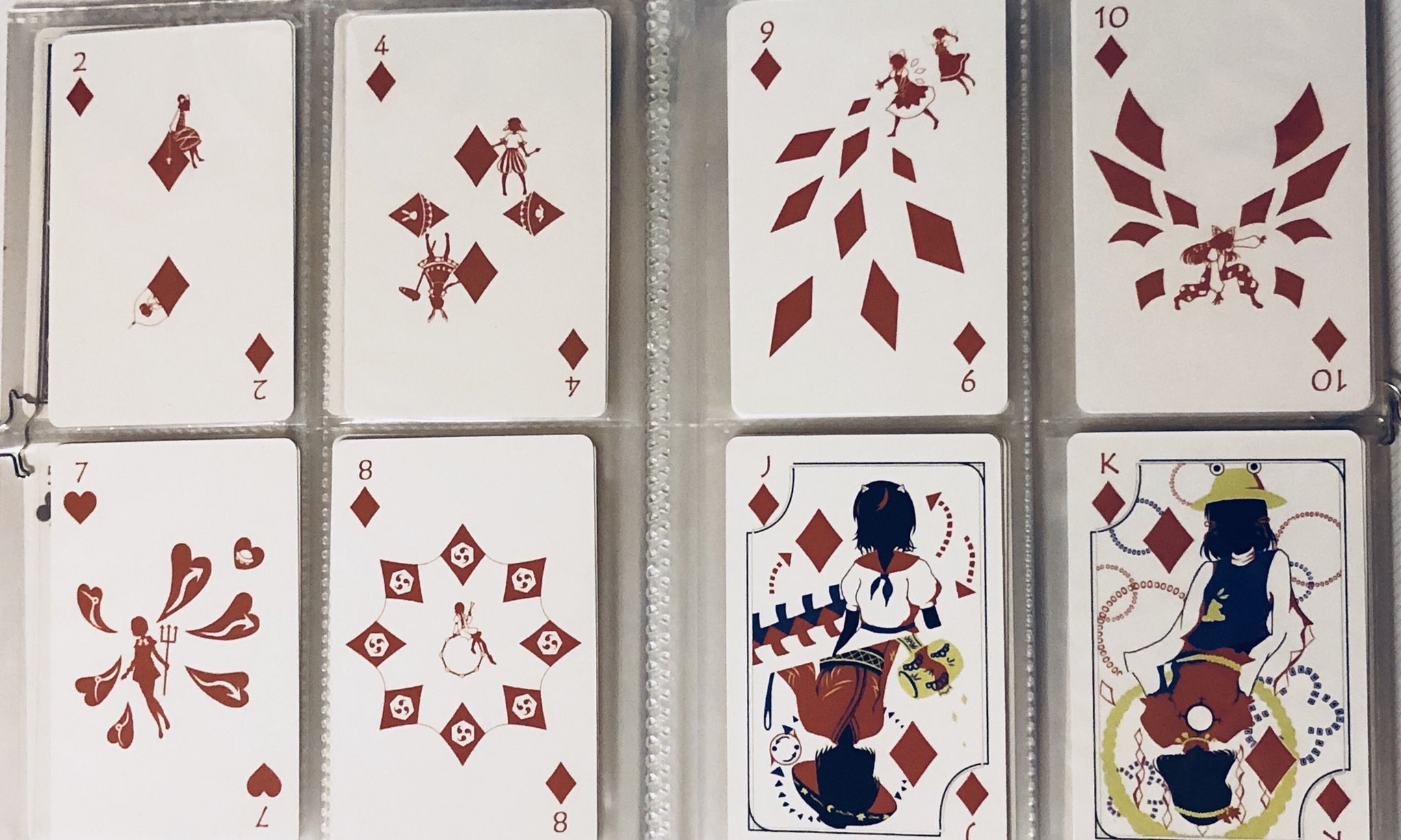 ピンク・ボーダー背景のトランプのフレーム💗無料ダウンロード「かわいい」雛形・テンプレート素材