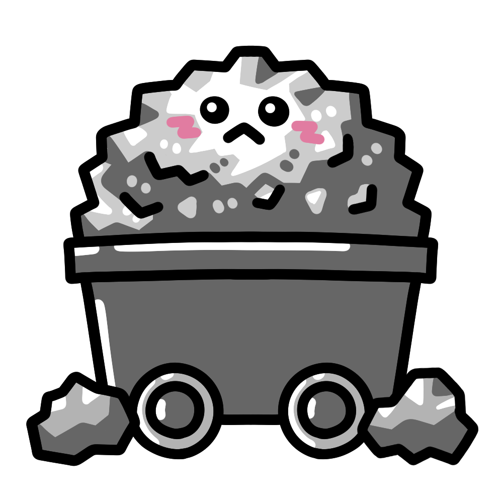 フリーイラスト石炭を運ぶトロッコパブリックドメインQ：著作権フリー画像素材集