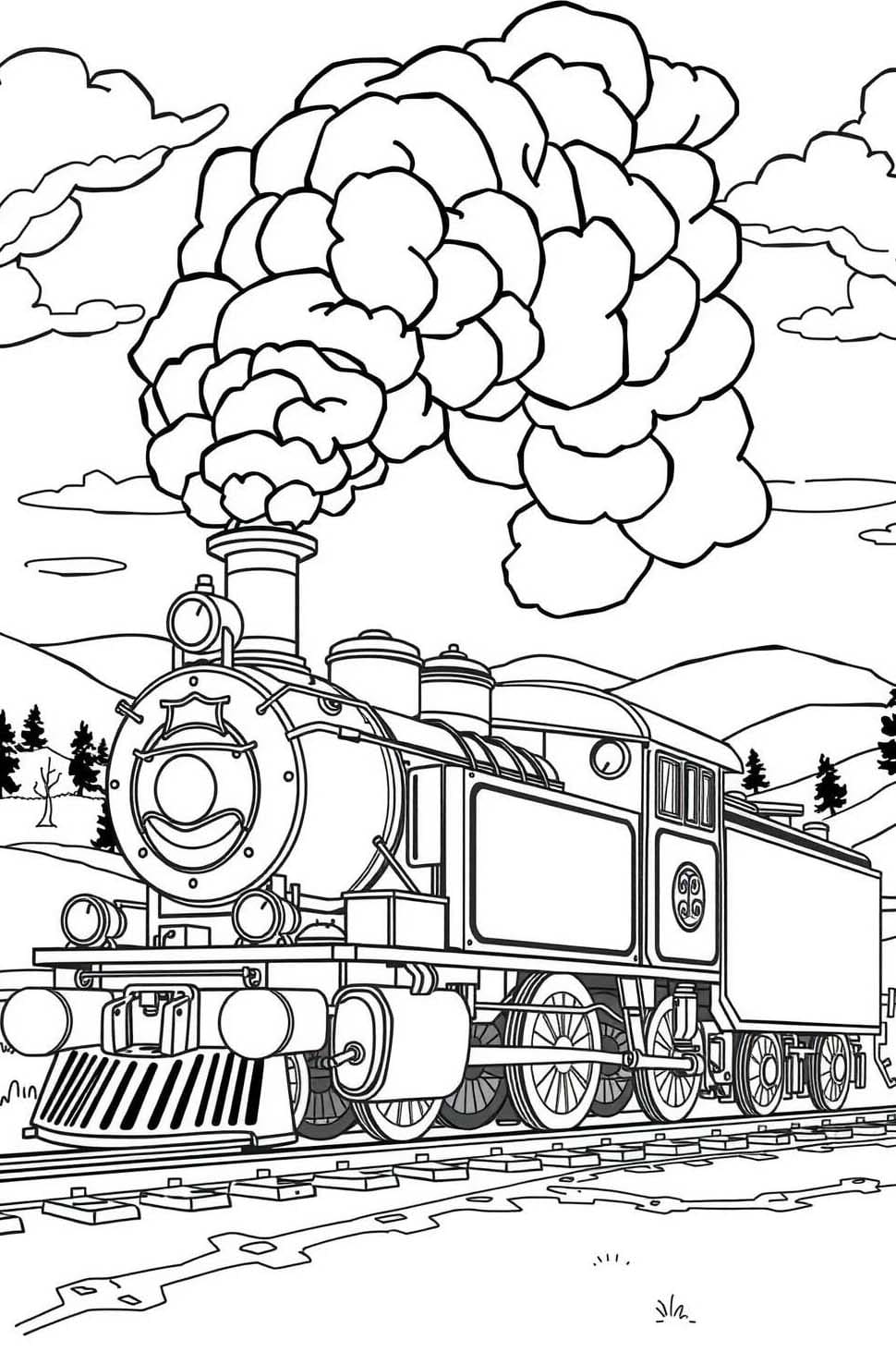 貨物列車 ぬりえ