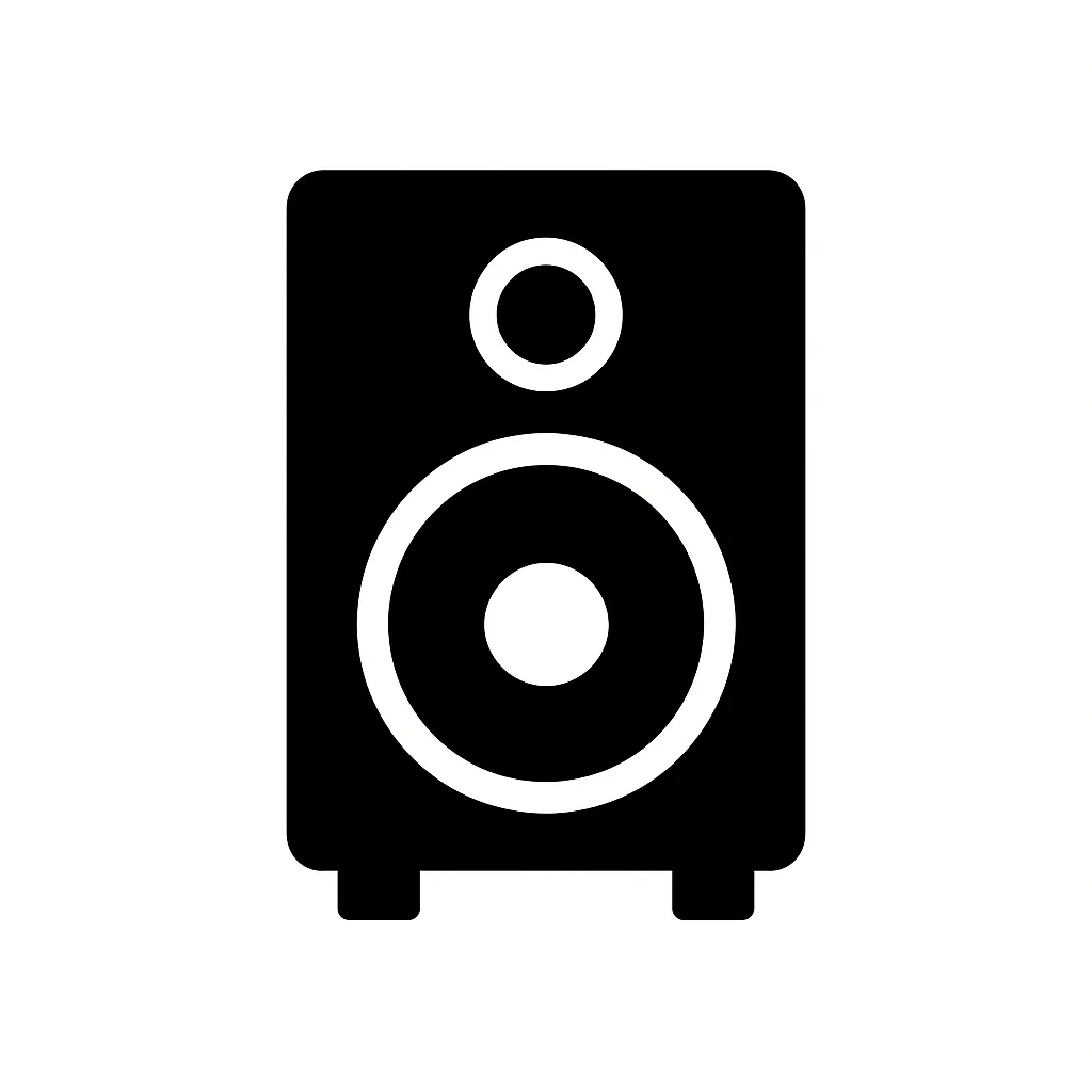 アンティークなウッドスピーカーのイラストイラスト無料・かわいいテンプレート