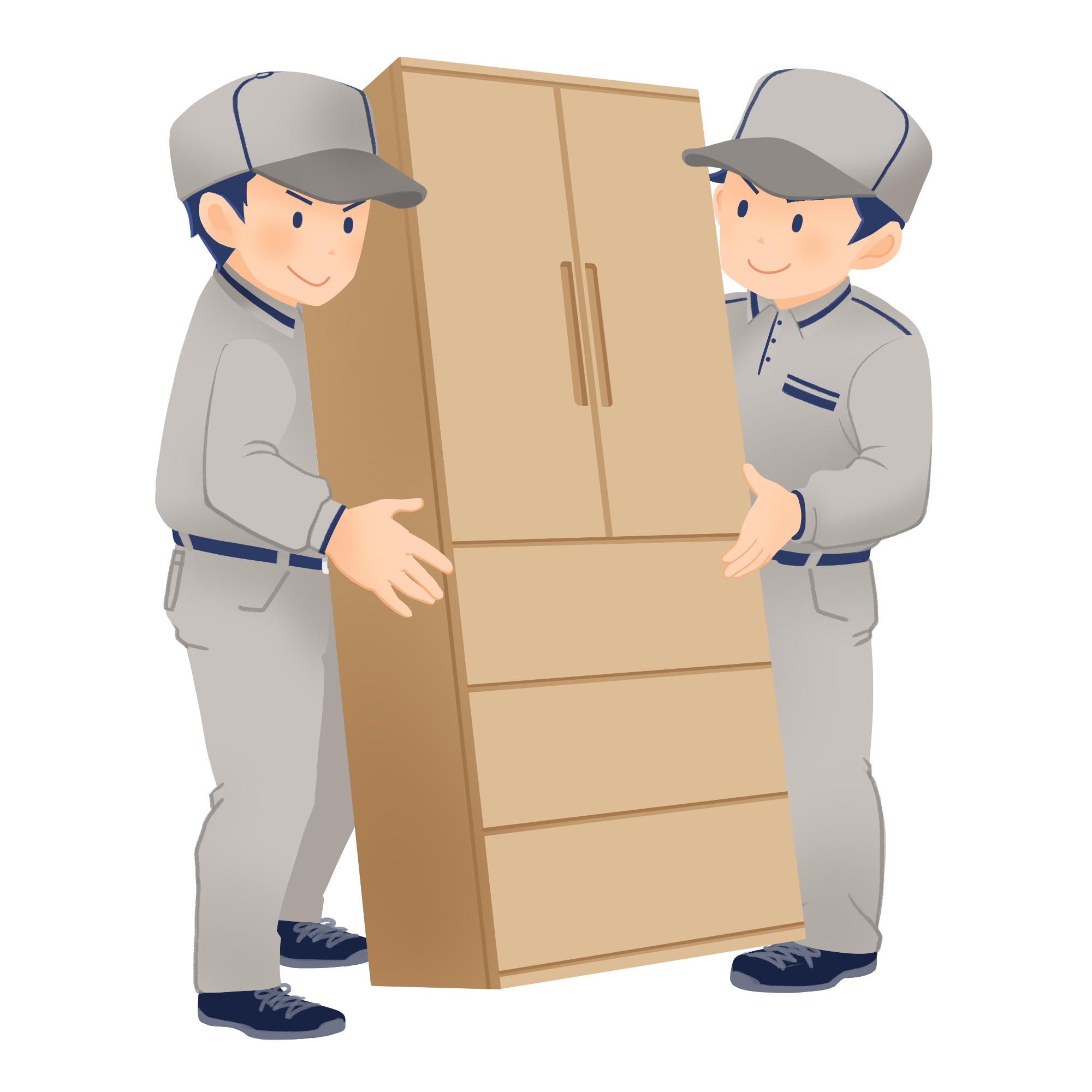 運ぶ 倉庫 作業員 - 産業イメージ 無料イラスト