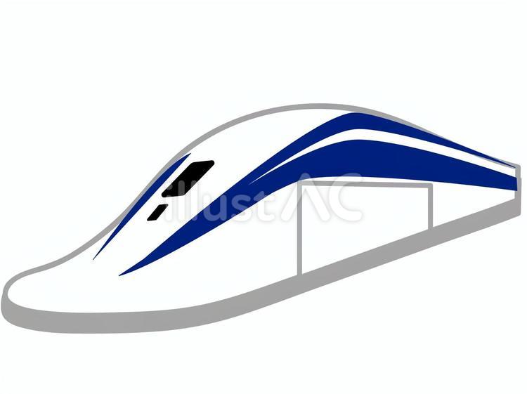 リニアモーターカーイラストのフリー素材イラストイメージ