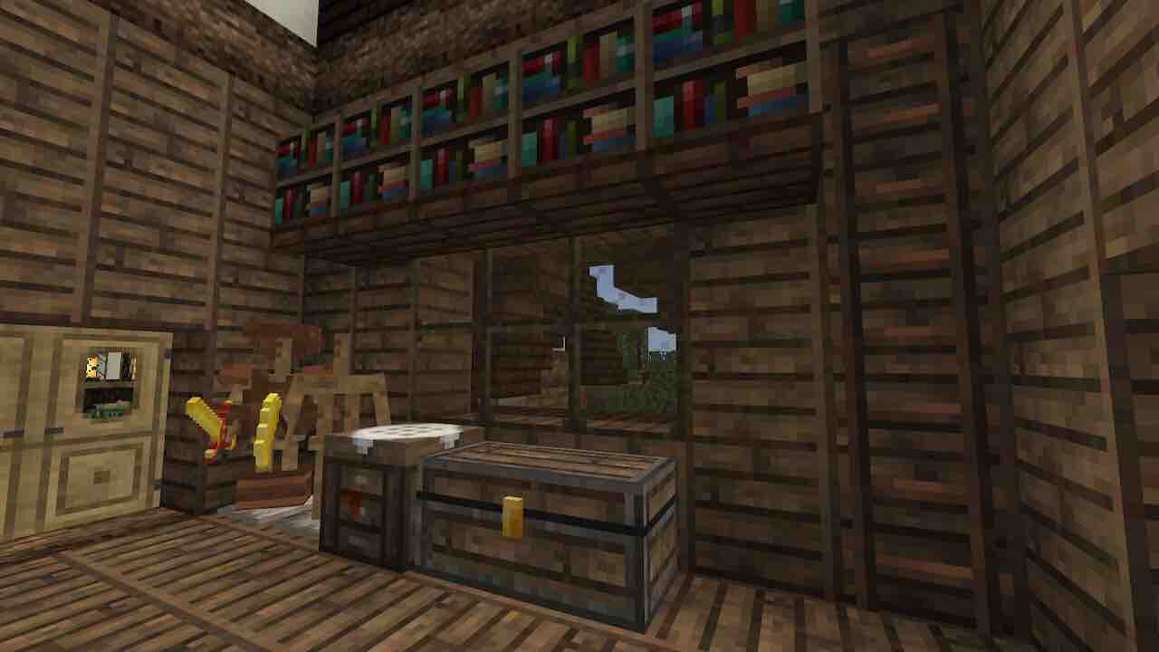 マインクラフト 城を、内装からつくってみる2 timelapse