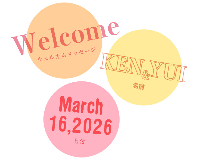 ウェルカムボード A3文字のみ