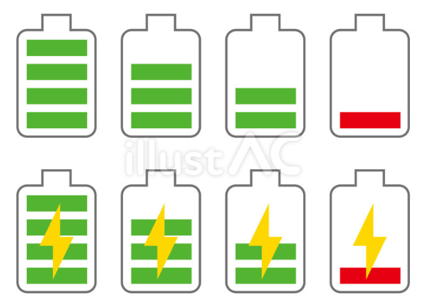 モバイルバッテリーから充電のシルエット02無料のAi・PNG白黒シルエットイラスト