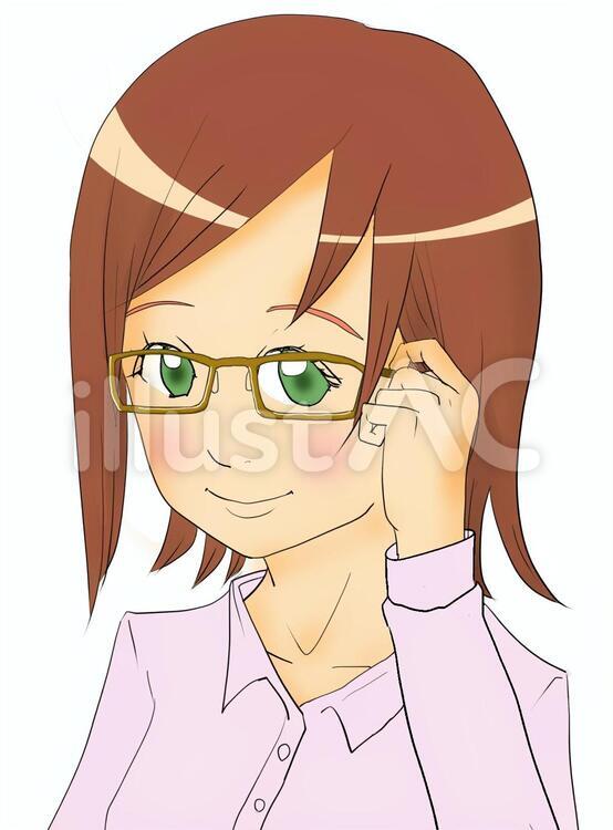 フリー素材 メガネクイッの手-スコマド