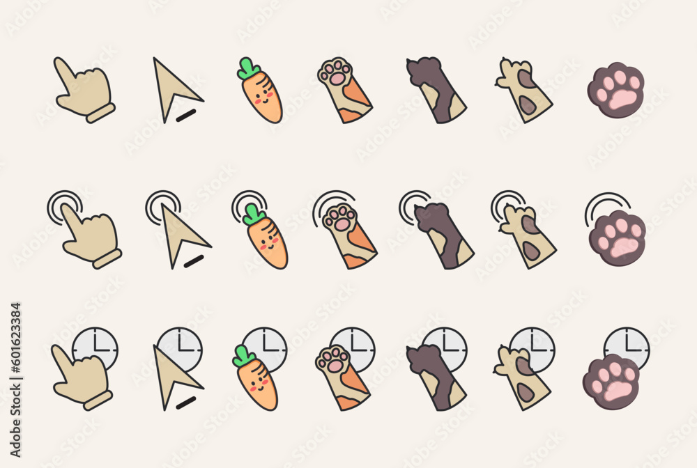 手のひら・カーソルのアイコンフリーのアイコンイラスト素材 icon-pit