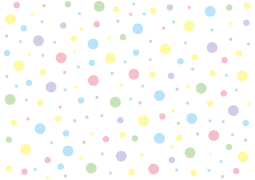 04.水彩 水玉素材 黄緑色空中庭園