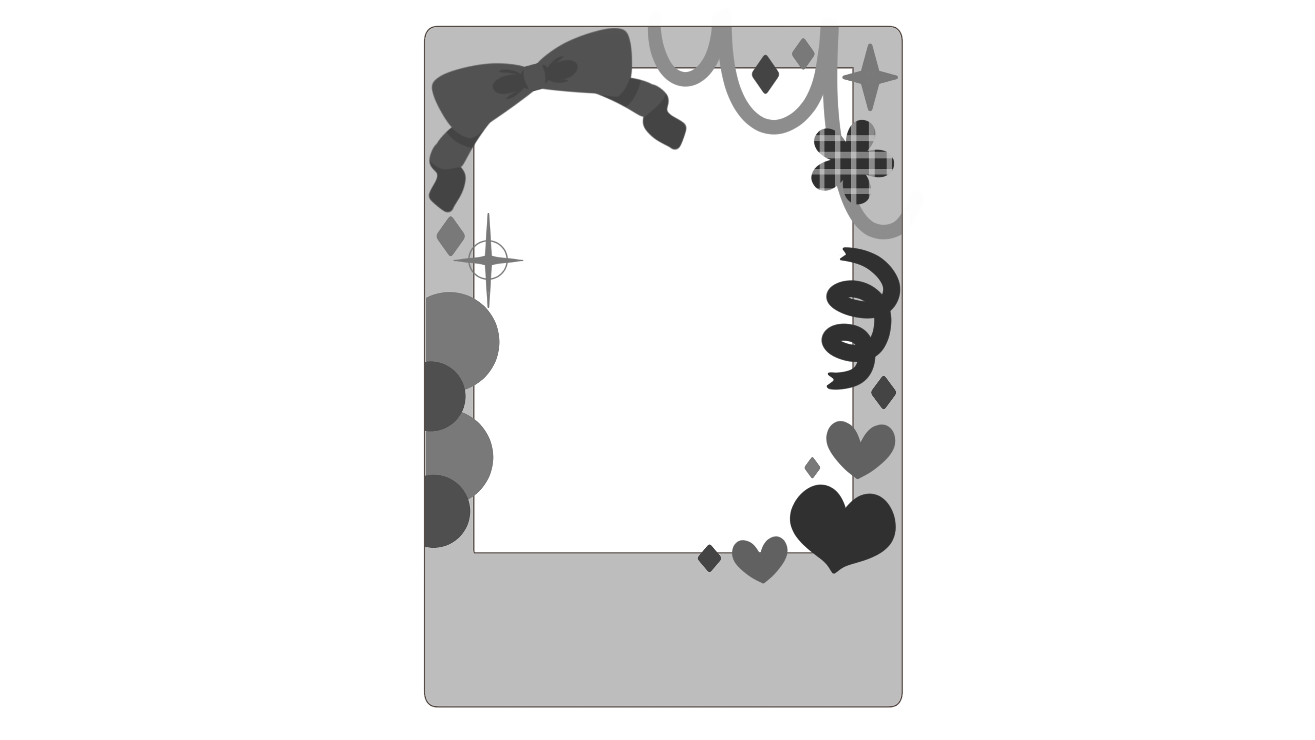 シンプルなカラフルチェキフレーム全12種AOmaterial:フリー素材配布サイト