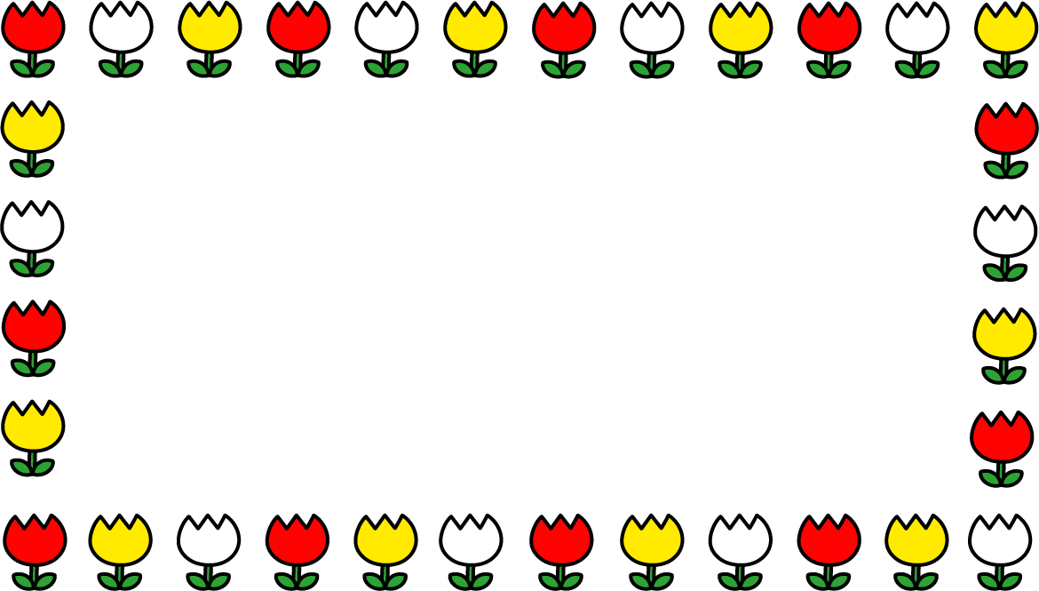 かわいい四つ葉 四つ葉とお花 フレーム飾り枠の無料イラスト59209素材Good