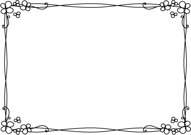 読書・本の白黒フレーム飾り枠イラスト無料イラスト かわいいフリー素材集 フレームぽけっと
