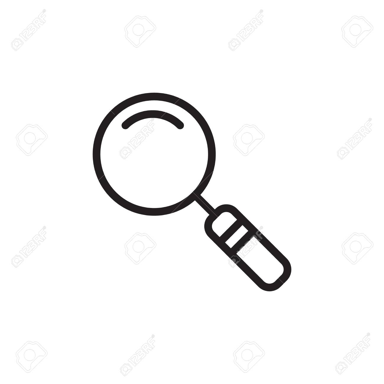 虫眼鏡 モノクロアイコン フリー素材 – アイコン・イラストダウンロードサイト OWL STOCK -オウルストック