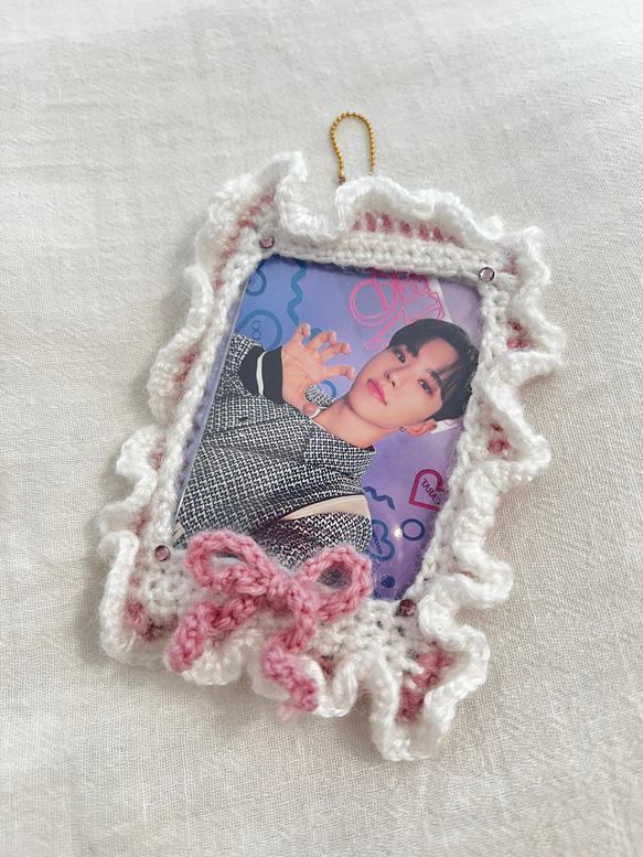 うさぎ フォトケース ୨୧⋆* トレカケース 毛糸 編み物の通販 by meowラクマ