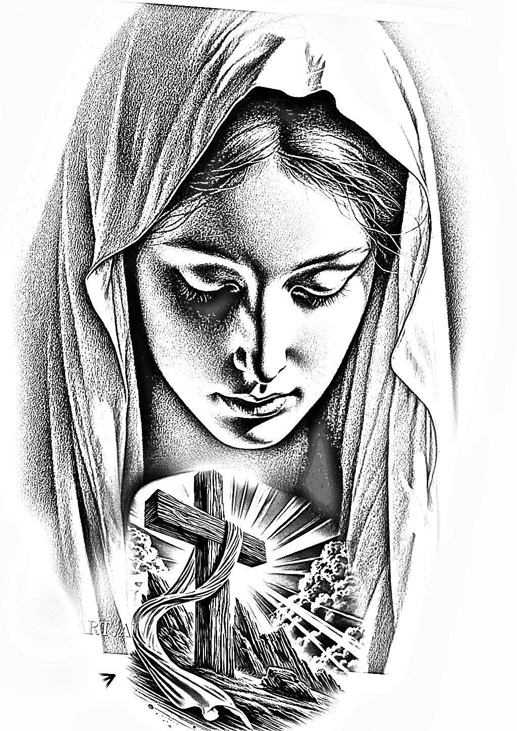 マリア様」のアイデア 97 件 2025マリア, 聖母, タトゥ