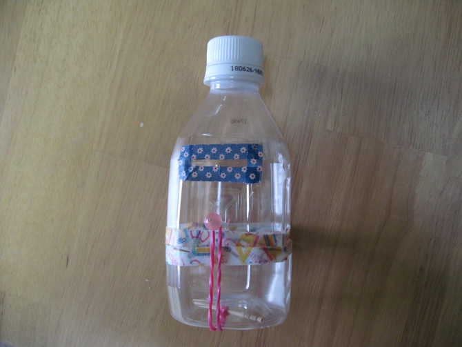 三段風車の 貯金箱ペットボトル工作自由工作簡単からくり夏休みかわいい