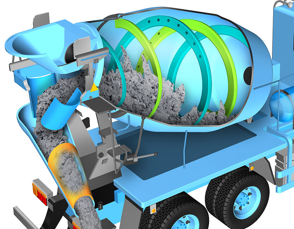 セメント ミキサー車のイラストのイラスト素材・ベクター Image 21004289