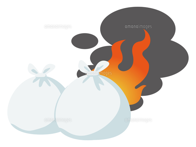 ゴミ袋の分別アイコンセット：イラスト無料