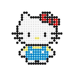 ハローキティ風マグネットアイロンビーズ