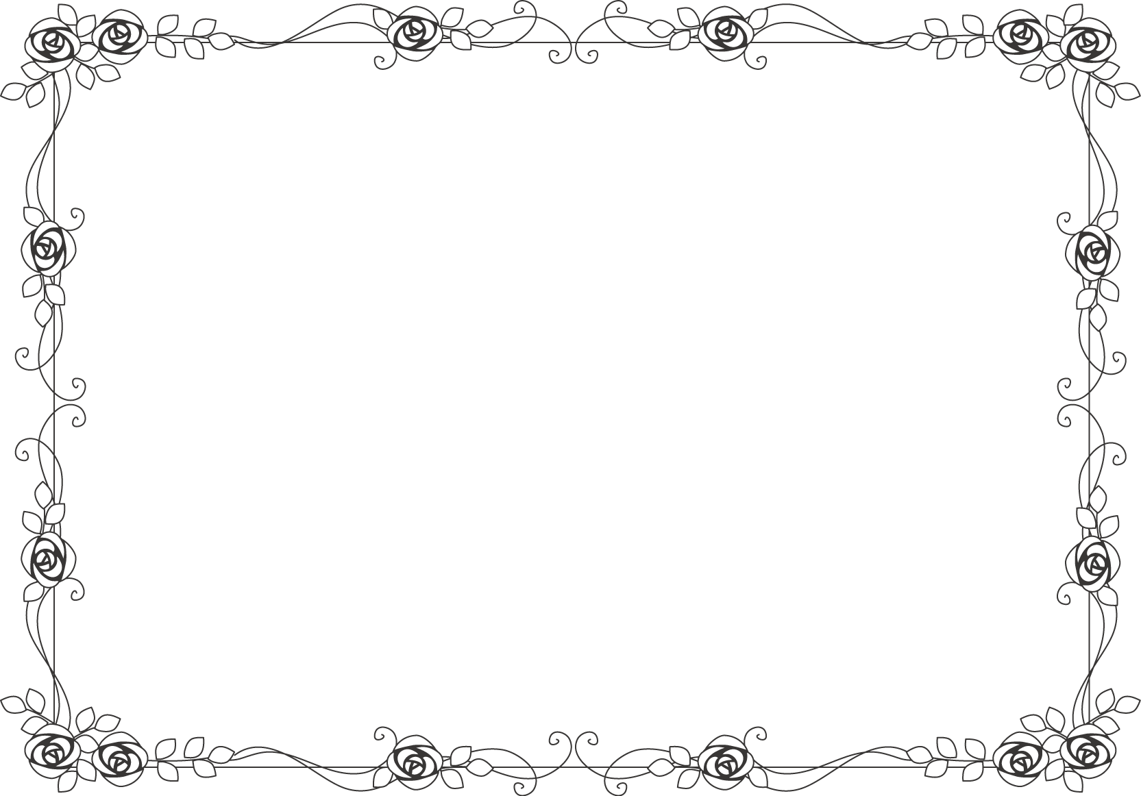 シンプルなブラックフレーム素材無料イラスト素材素材ラボ