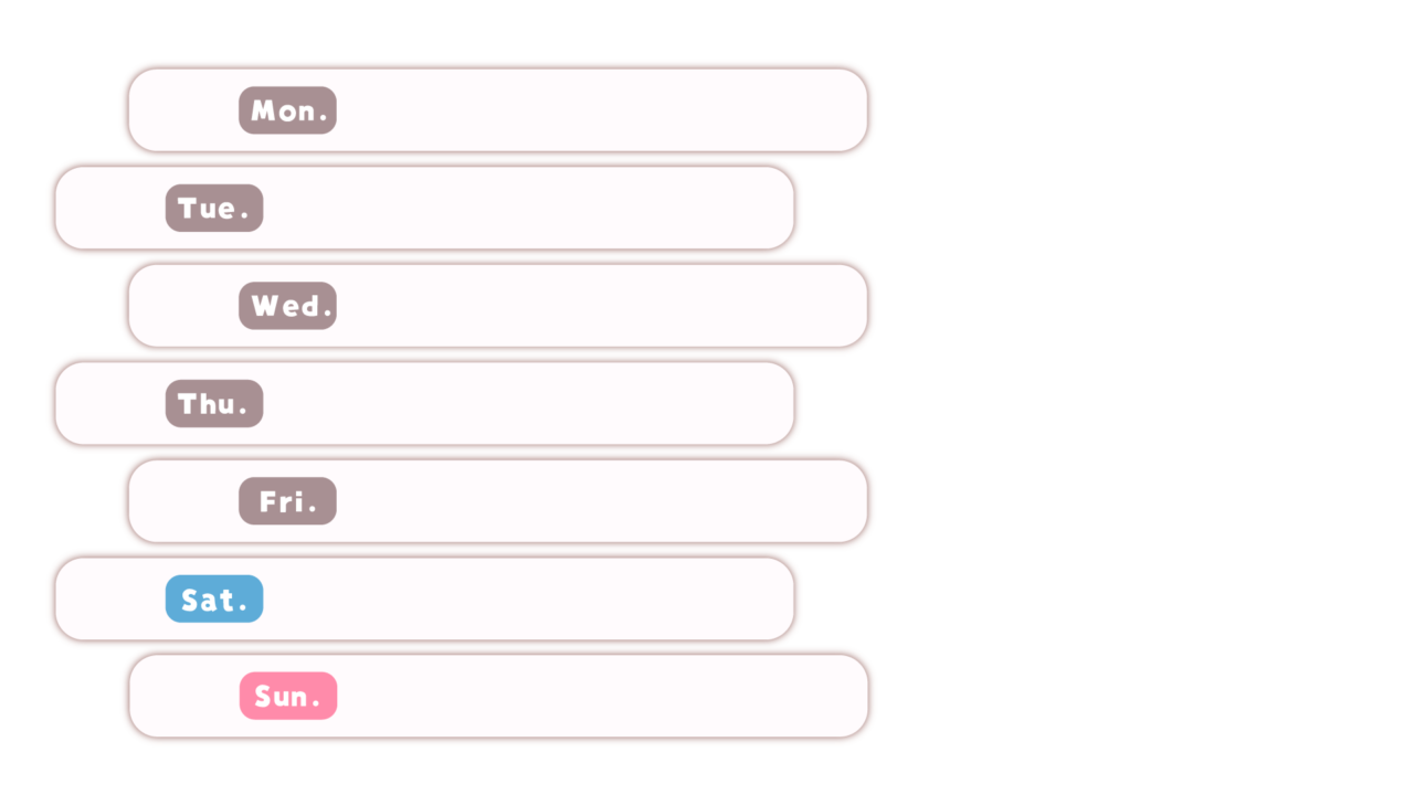 4月からコンカフェで働きます。お給仕予定表を作りたいのですが可愛い- Yahoo!知恵袋