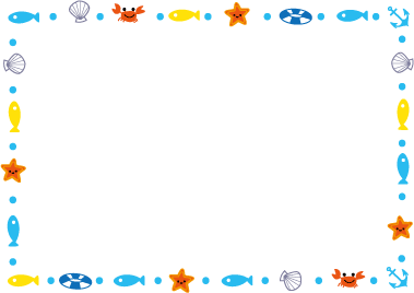 商用利用可能な夏の無料フレーム・枠素材