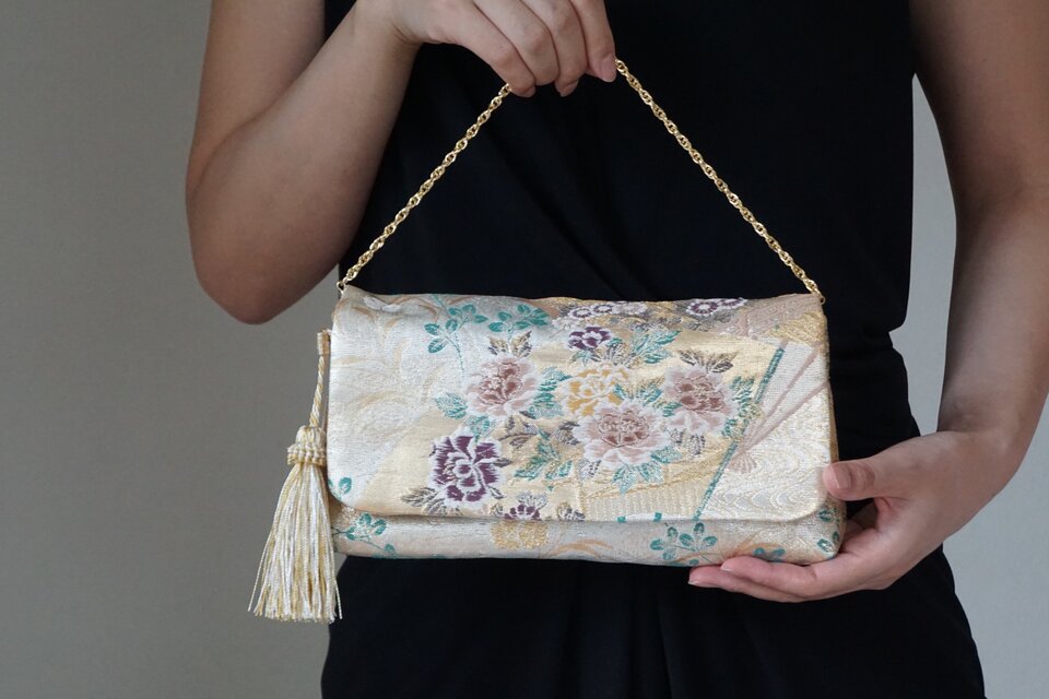 西陣織 着物帯リメイク✧*バッグ 帯リメイク 伝統工芸 京都西陣 着物リメイク 着物バッグ 一点物 敬老の日ハンドバッグ Floopa 通販17578879Creema クリーマ