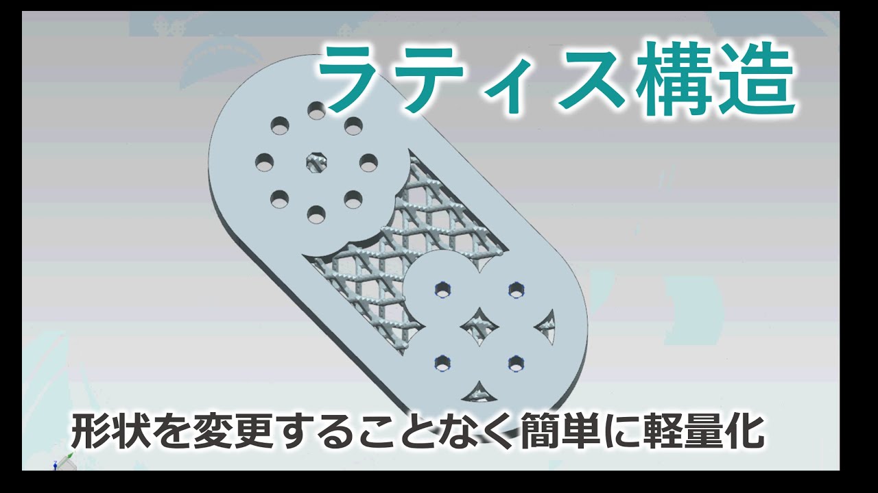 一石二鳥！ラティス構造で軽量化と強度向上を実現