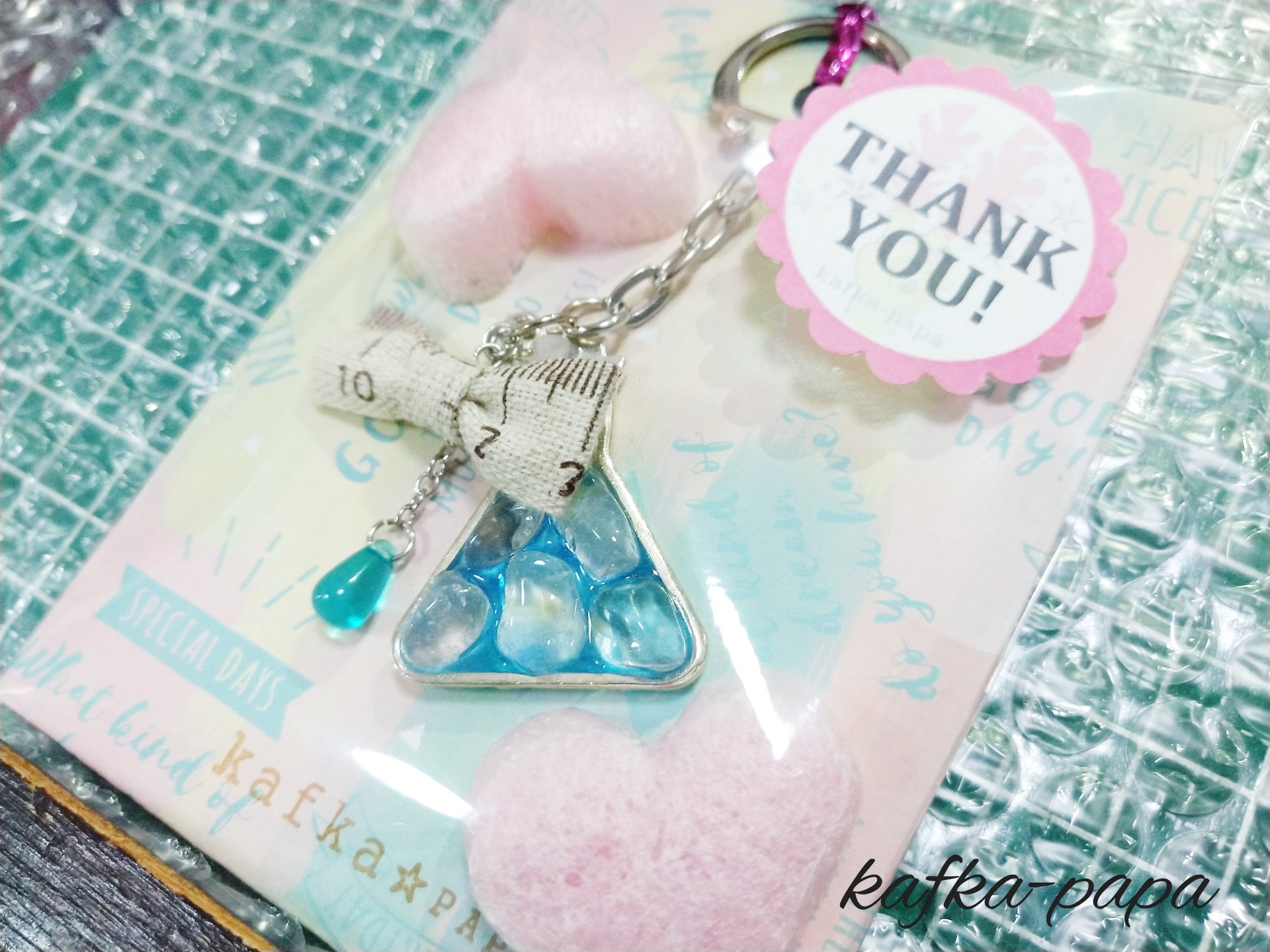 ASMR ハンドメイド梱包と雑談動画天使の羽ミニポーチキーホルダ