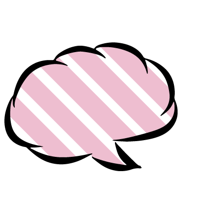 ポップな吹き出し素材＜斜めストライブ柄＞無料フリーイラスト素材集 Frame illust