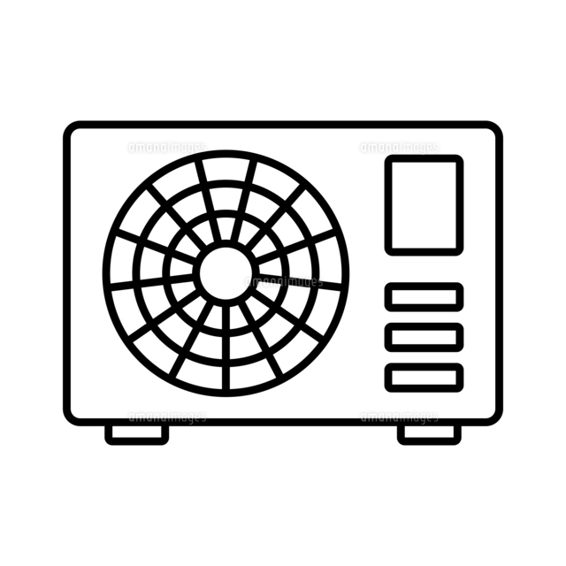 エアコンと室外機のイラスト - ONWAイラスト