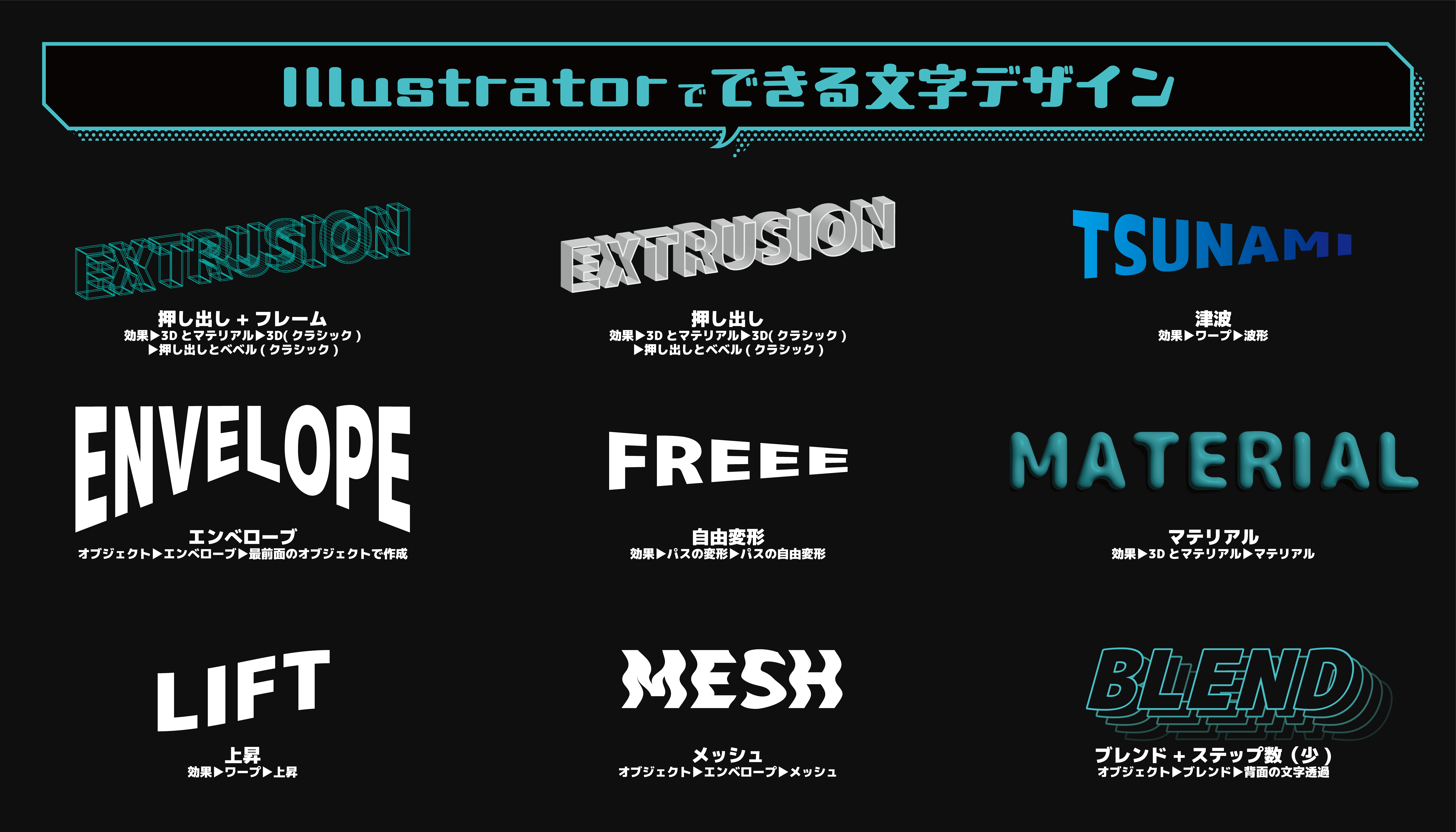 イラレでトレンドの3D文字加工の作り方をWebデザイナーがわかりやすく解説！株式会社クーシー東京のWeb制作・AI支援・システム開発会社