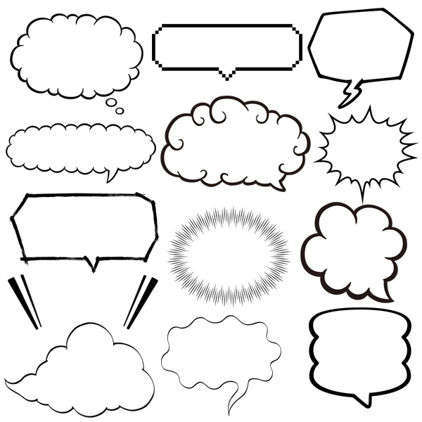 オシャレ 雑誌 フキダシ 吹き出し デザイン フレーム セット Stock VectorAdobe Stock