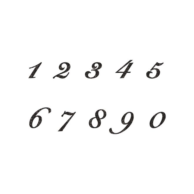 数字フォント。現代的な幾何学的なデザインの数字の古典的なエレガントなフォント。美しいエレガントなレトロなステンシルの数字、ドルとユーロの記号。ヴィンテージとレトロな活版印刷。ベクトルイラストPremiumベクトル素材