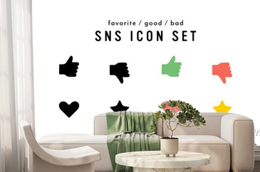 いいねのアイコン商用OK 無料 シンプルなフリーアイコン素材サイトSATO ICONS丸みのあるアウトラインとシルエットのアイコン 集 商用利用可能