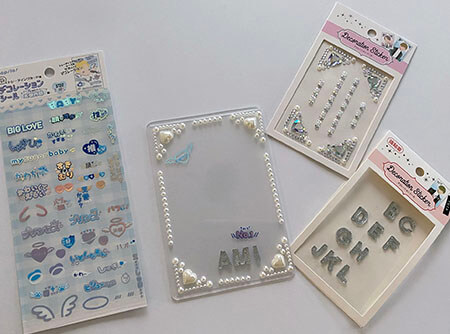 100均のみ 貼るだけ簡単！キラキラ硬質ケースデコ・トレカデコの作り方