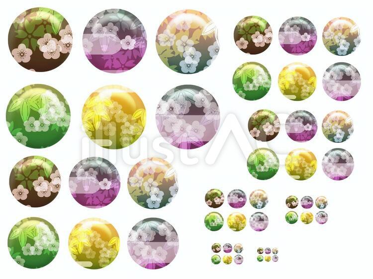 和風アイコンセット モノクロのイラスト素材179844385- イメージマート