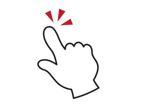 クリックアイコン指カーソル記号ベクトルイラスト - つながりのベクターアート素材や画像を多数ご用意 - つながり, アイコン, イラストレーション -iStock