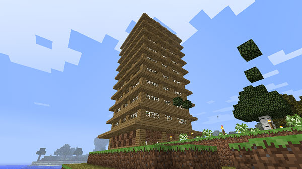 マイクラ 2種類の木で作る！コスパ重視な水上コテージ 印刷できる設計図つきマーチのマイクラ建築レシピ