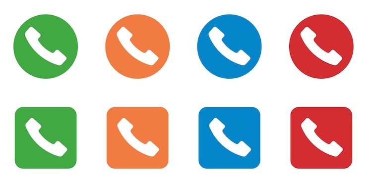 電話アイコン - シンプルなマークのフリーイラスト素材 - チコデザ