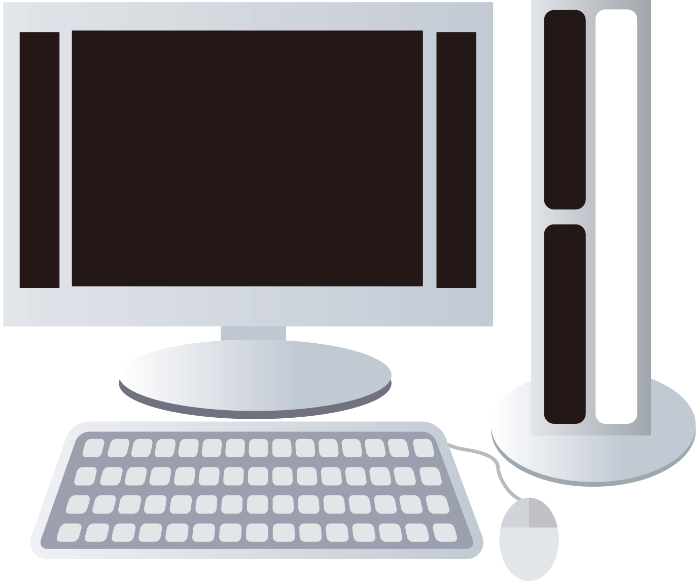 デスクトップPCのアイコン02フリーのアイコンイラスト素材 icon-pit