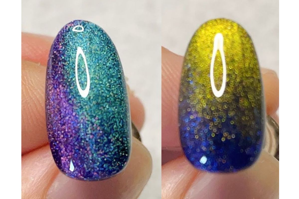 幻想的に色変！マグネットネイル2色でグラデーションのやり方2パターン華子のネイル時々コスメdiary