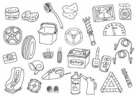 テクスチャの生地と白のステッチを備えた黒いカーシートイラスト素材透過、PNGフリー画像ダウンロード - Pngtree