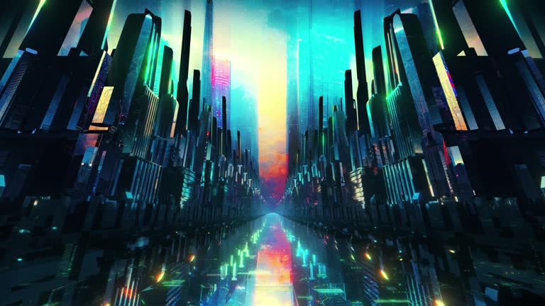 背景 CG サイバー エフェクトの写真素材 - PIXTA