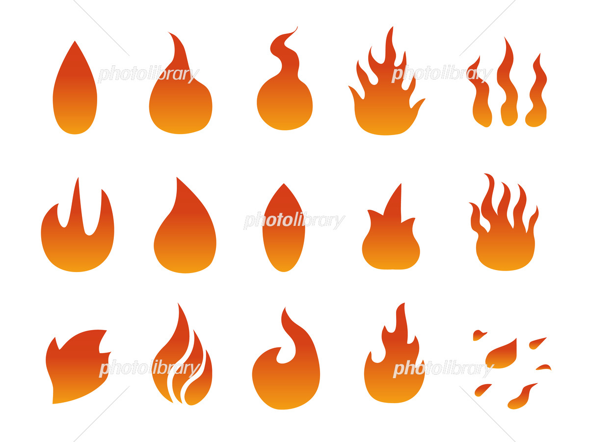 炎のアイコンセット イラスト素材6210455- フォトライブラリ