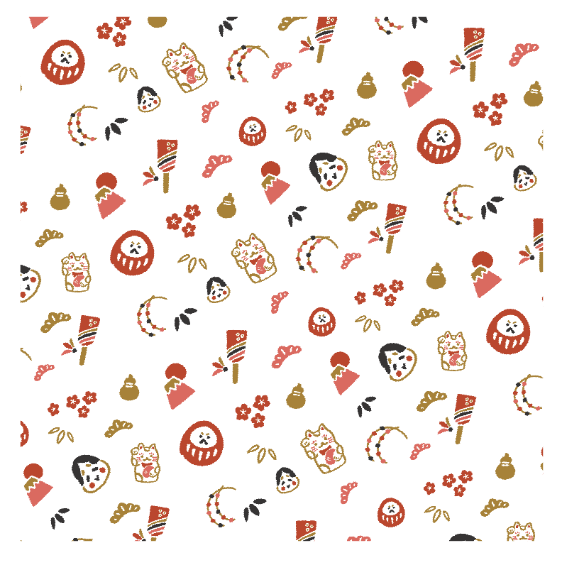 Illustrator 和柄の作り方・フリー素材ねっこのえくり